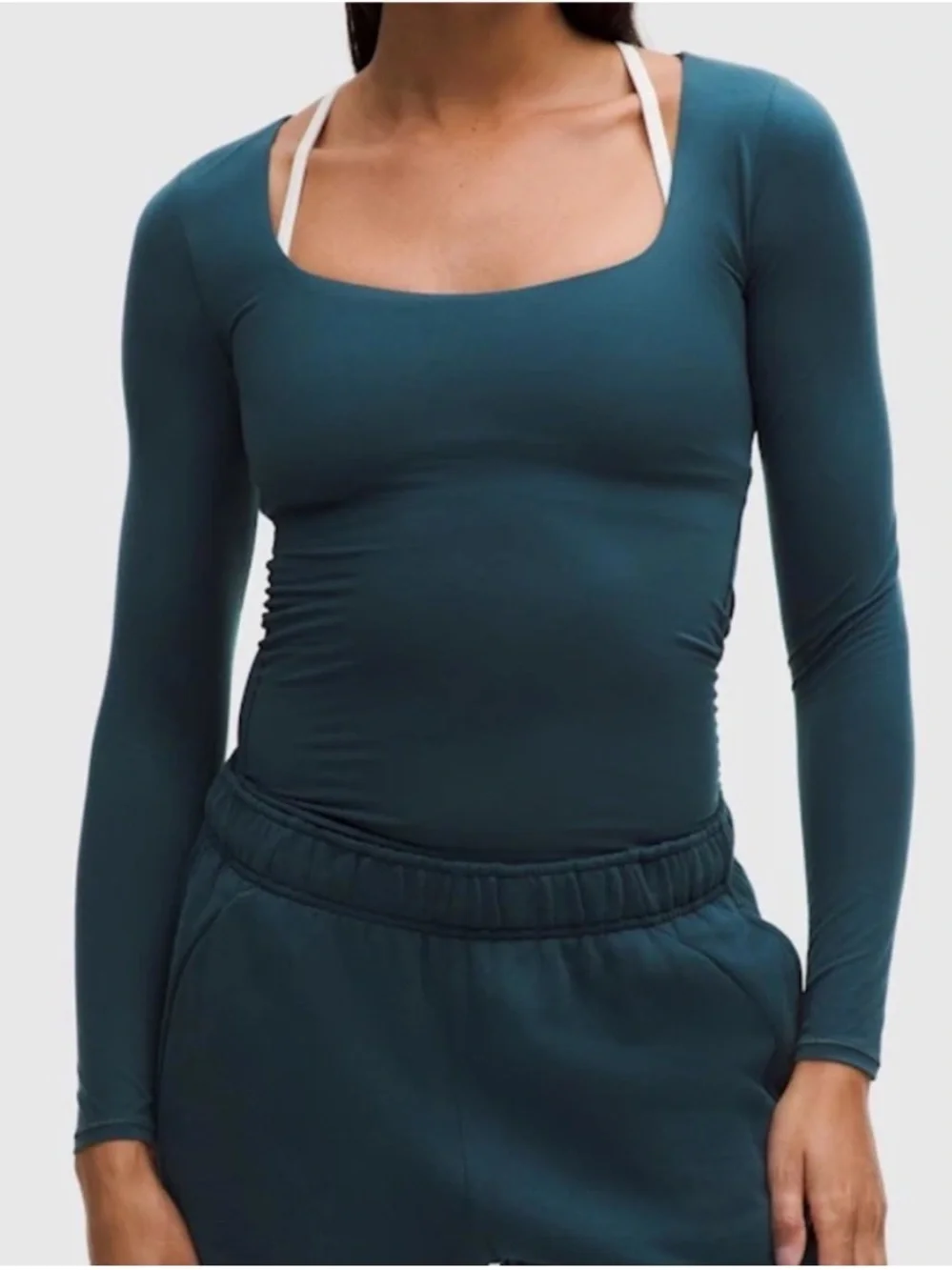NWOT/NWT Lululemon Matching Indochine Blue Set. Size Top S/Bottom 8